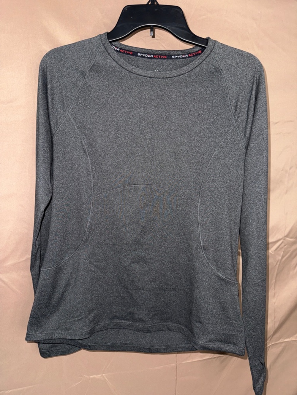 NWOT Spyder Active Gray Long Sleeve Athletic Top MEDIUM